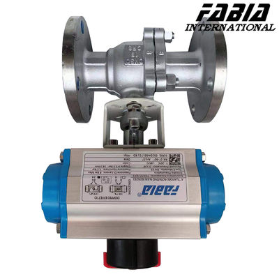 3 8" 1" Pneumatic High-Pressure Two-Piece Flanged Ball Valve