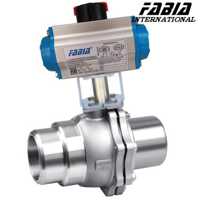 Pneumatic High Pressure Ball Valve Two Piece Stainless Steel Industrial Ball Valve