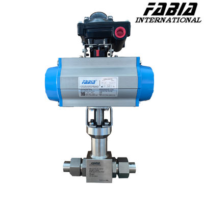 Pneumatic High Pressure Two Way Internal Tooth Ball Valve