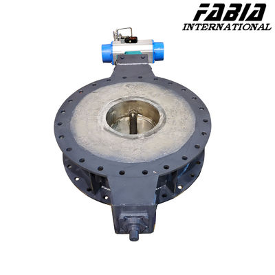Large Diameter High Temperature Flue Gas Butterfly Valve Stainless Steel Pipe Valve