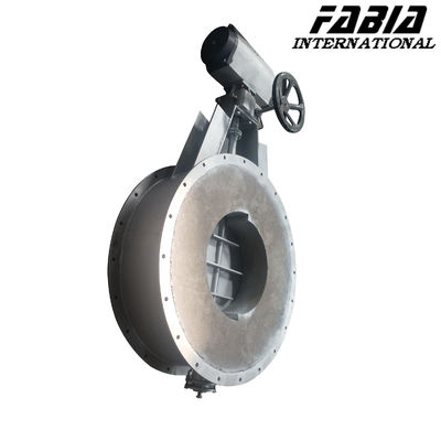Large Diameter High Temperature Flue Gas Butterfly Valve Stainless Steel Pipe Valve